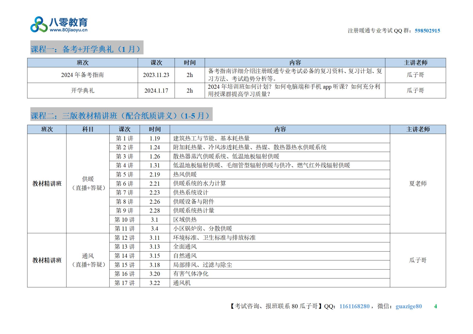 2-2024年注冊暖通專業(yè)培訓課程表V20240115【80教育】_03.jpg